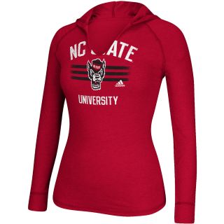 adidas Womens North Carolina State Wolfpack University Hooded Long Sleeve T 