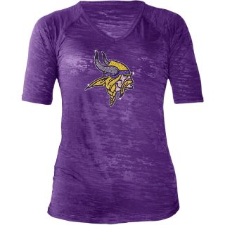 Touch By Alyssa Milano Womens Minnesota Vikings Rhinestone Logo T Shirt   Size