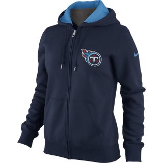 NIKE Womens Tennessee Titans Tailgater Fleece Full Zip Hoody   Size Large,