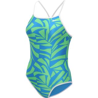 NIKE Womens Graphic Leaf Lingerie Tank Reversible One Piece Swimsuit   Size