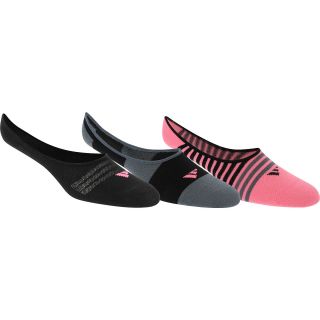 adidas Womens Superlite Footie Socks   3 Pack   Size: Medium, Pink/black