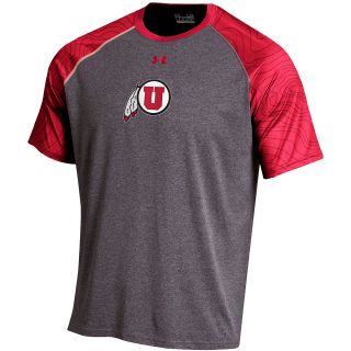 UNDER ARMOUR Boys Utah Utes Relentless Short Sleeve T Shirt   Size Xl, Red