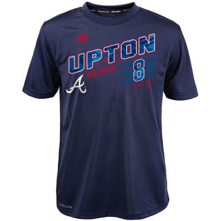 adidas Youth Atlanta Braves Justin Upton ClimaLite Walk Off Name And Number T 