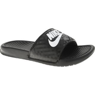 NIKE Womens Benassi JDI Sandals   Size: 7, Black/white