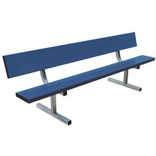 Sport Supply Group Surface Mount Bench with Back  15 Foot   Size: 15 Foot, Red