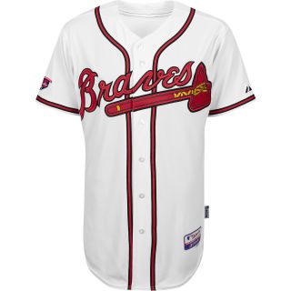 Majestic Athletic Atlanta Braves Authentic Home Cool Base Jersey w/Hank Aaron