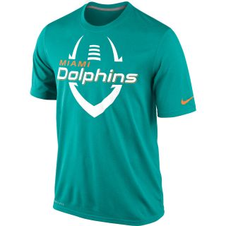NIKE Mens Miami Dolphins Dri FIT Legend Icon Short Sleeve T Shirt   Size: