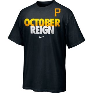 NIKE Mens Pittsburgh Pirates October Reign Cotton Short Sleeve T Shirt   Size: