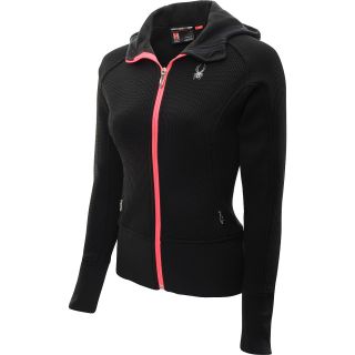 SPYDER Womens Ardent Full Zip Hoodie   Size: XS/Extra Small, Black/pink