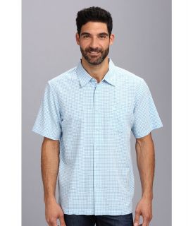 Quiksilver Waterman Pavones S/S Shirt Mens Short Sleeve Button Up (Blue)