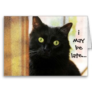 Funny Cat Belated Birthday Card, I didn't fur get