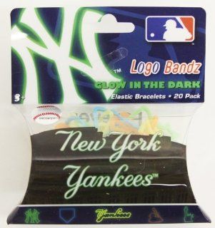 New York Yankees Glow Baseball Bandz Silly Bands 20PK: Toys & Games