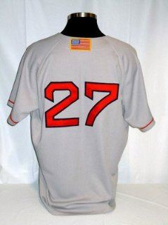 Carlton Fisk Boston Red Sox Authentic Grey Away Jersey w/ 1999 All Star Patch: Sports Collectibles