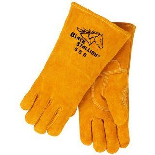 Revco Black Stallion 550 CushionCore Split Cowhide Stick Welding Gloves, Large   Welding Safety Gloves  