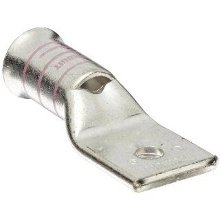 Panduit LCAF500 12 6 Flex Conductor Lug, One Hole, Standard Barrel With Window, Flared NEBS, 500 kcmil Class K/M Conductor Size, 535.3 kcmil Diesel Locomotive Size, 1/2" Stud Hole Size, Pink, 2 5/16" Wire Strip Length, 0.26" Tongue Thickness