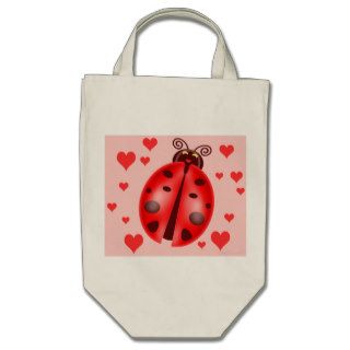 Ladybug Art Grocery Tote Bag