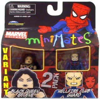 Marvel Minimates Series 34 Mini Figure 2Pack Black Queen Selene & Hellfire Club Guard Variant: Toys & Games