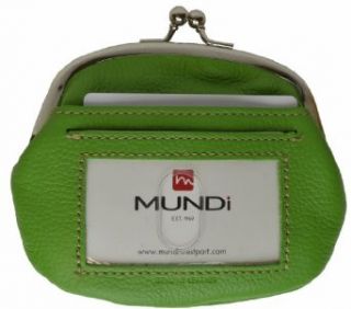 Mundi Rio Genuine Leather Coin Purse with ID Holder (Green) at  Womens Clothing store: