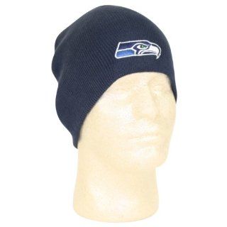 Seattle Seahawks Classic Beanie / Uncuffed Winter Knit Hat   Dark Blue : Sports Fan Beanies : Sports & Outdoors
