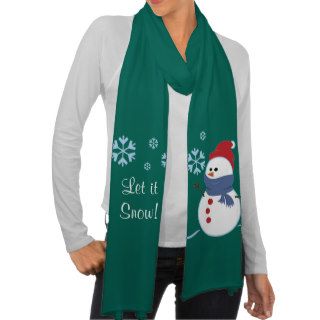 Snowman Let it Snow Scarf Wraps