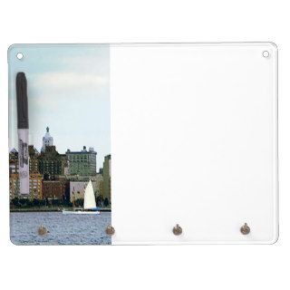 Two Sailboats Against Manhattan Skyline Dry Erase Board