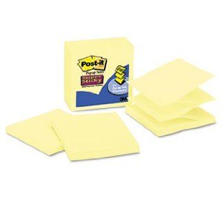 3 Pack Super Sticky Pop Up Refills, 4 x 4, Canary Yellow, Lined, 5 90 Sheet Pads/Pack by 3M (Catalog Category: Paper, Envelopes & Mailers / Pads) : Sticky Note Pads : Office Products