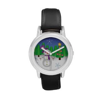 Hippie Christmas Snowman Wrist Watches