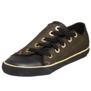 Jessica Simpson Women's Cola Sneaker,Gold/Black Metallic Mesh,7 M US Shoes