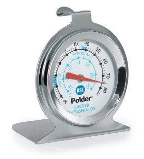 Polder THM 560N Fridge/Freezer Thermometer, Stainless Steel: Refrigerator Thermometers: Kitchen & Dining