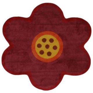 LA Rug Inc. Fun Time Shape Pink Poppy 39 in. x 39 in. Area Rug FTS 021P 3939