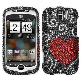 Hard Plastic Snap on Cover Fits HTC Mytouch 3G Slide Curve Heart Full Diamond/Rhinestone T Mobile (does NOT fit HTC myTouch 3G or HTC Mytouch 4G or HTC Mytouch 4G Slide): Cell Phones & Accessories
