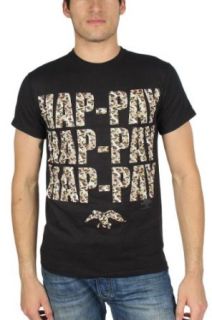 Duck Dynasty   Mens Hap pay Camo T Shirt in Black: Clothing
