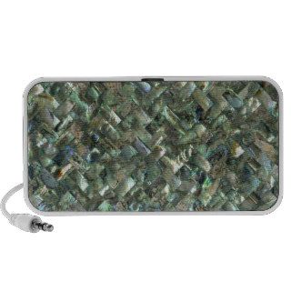 Mother of Pearl Mosaic Jade Green Marble Tile Oil Notebook Speakers