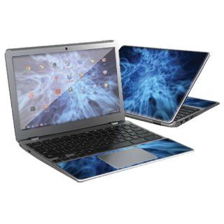 Protective Skin Decal Cover for Samsung Series 5 550 Chromebook Sticker Skins Blue Mystic Flames: Electronics