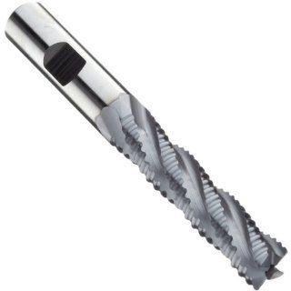 Niagara Cutter 69333 Cobalt Steel Square Nose End Mill, Inch, Weldon Shank, TiCN Finish, Roughing Cut, Non Center Cutting, 30 Degree Helix, 8 Flutes, 5.75" Overall Length, 2.000" Cutting Diameter, 2.000" Shank Diameter: Industrial & Scie