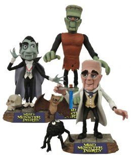 Mad Monster Party Rankin Bass Diamond Select Set of 3 Dracula, Frankenstein "Fang and The Baron Boris Karloff: Toys & Games
