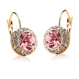 Yoursfs 18k Rose Gold Plated Use Gorgeous Austria Crystal Emulational Diamond Fashion Earring: Dangle Earrings: Jewelry