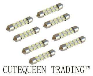 Cutequeen White 42mm(1.72") 8 SMD 12V Festoon Dome Light LED Bulbs 211 2 212 2 569 578   White (pack of 8): Automotive