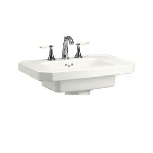 KOHLER Kathryn 27 in. Pedestal Sink Basin in White K 2323 8 0