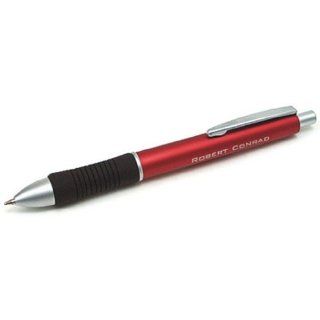 Personalized Red Ergonomic SureGrip Ball Point Pen   Free Laser Engraving : Business Card Holders : Office Products