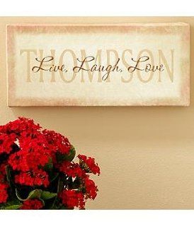 Wedding Gifts   Personalized Live, Laugh, Love Canvas Wall Art   Tapestries