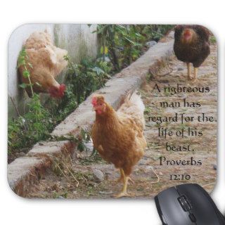 Bible quote  about Animal Cruelty Proverbs 1210 Mouse Pad