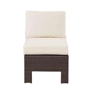 Hampton Bay Beverly Patio Sectional Middle Chair with Bare Cushion 55 510233M
