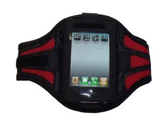 Modern Tech Red / Black Training Sports Armband for HTC Wildfire, Desire, Inspire 4G, Incredible, Desire S, ChaCha: Cell Phones & Accessories
