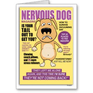 Nervous Dog Magazine funny birthday card