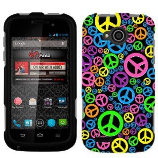 ZTE Reef Multi Color Peace Sign on Black Phone Case Cover: Cell Phones & Accessories