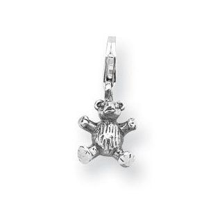 Sterling Silver Reflections Teddy Bear Click on for Bead QRS581: Clasp Style Charms: Jewelry
