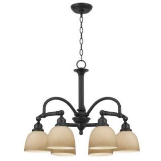 World Imports Ameila Oil Rubbed Bronze 6 Lights Chandelier with Glass WI353688