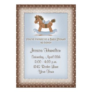 Rocking Horse Baby Shower Invitation