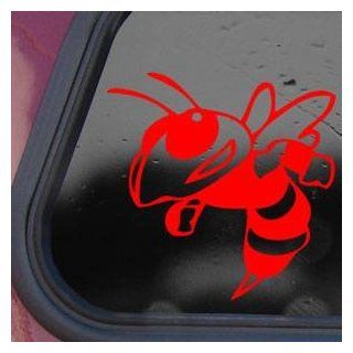 Bumble Bee Wasp Cartoon Red Decal Sticker Laptop Die cut Red Decal Sticker   Decorative Wall Appliques  